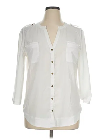 Pre-owned 41hawthorn 3/4 Sleeve Blouse In Ivory