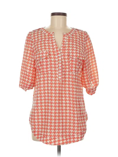 Pre-owned 41hawthorn 3/4 Sleeve Blouse In Orange