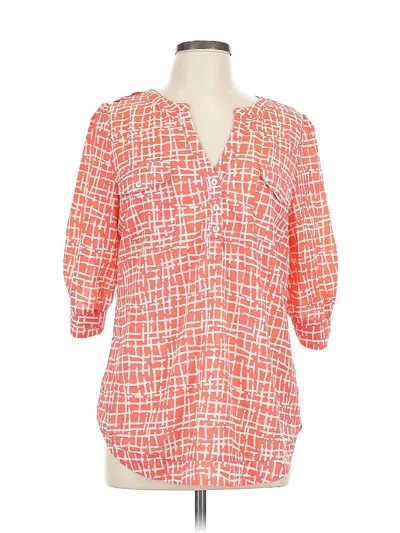Pre-owned 41hawthorn 3/4 Sleeve Blouse In Orange