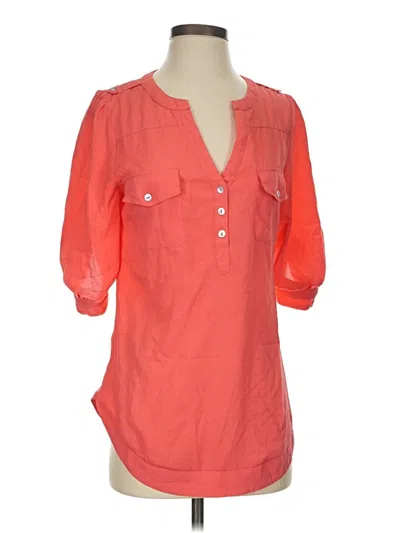Pre-owned 41hawthorn 3/4 Sleeve Blouse In Orange