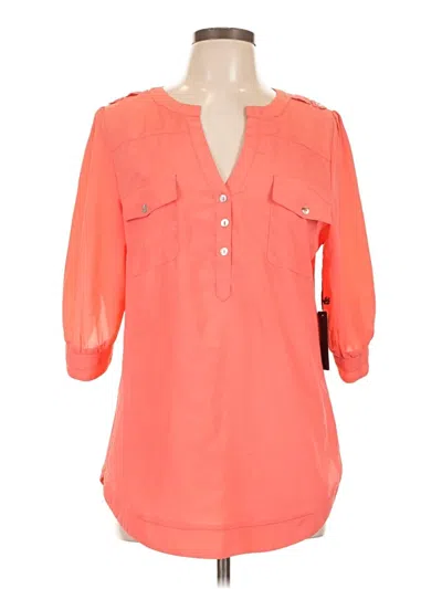 Pre-owned 41hawthorn 3/4 Sleeve Blouse In Orange