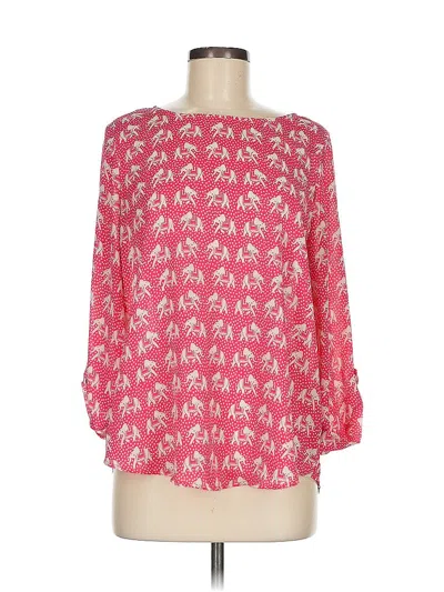 Pre-owned 41hawthorn 3/4 Sleeve Blouse In Pink
