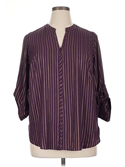 41hawthorn 3/4 Sleeve Blouse In Purple