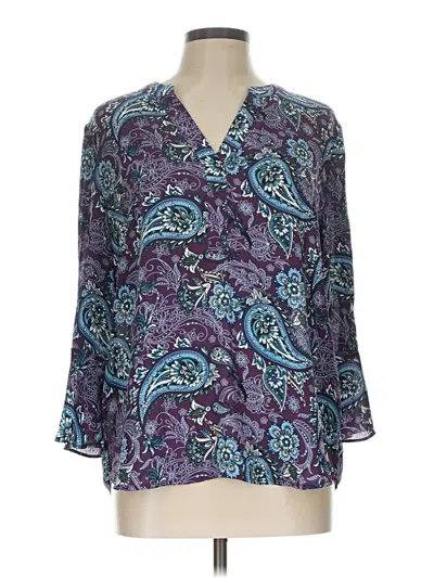 Pre-owned 41hawthorn 3/4 Sleeve Blouse In Purple