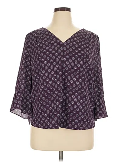 Pre-owned 41hawthorn 3/4 Sleeve Blouse In Purple