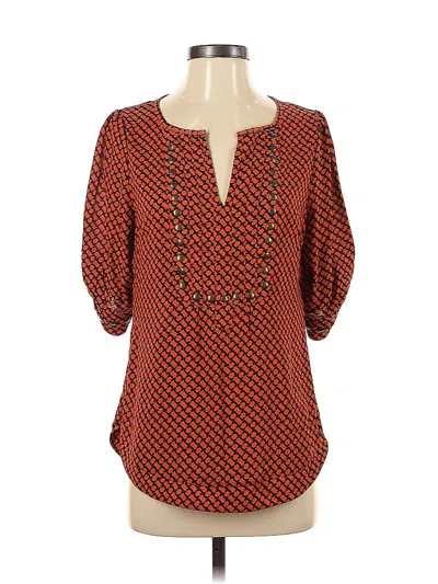 Pre-owned 41hawthorn 3/4 Sleeve Blouse In Red
