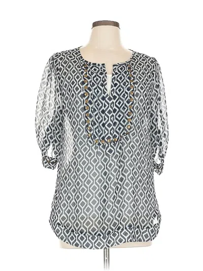 Pre-owned 41hawthorn 3/4 Sleeve Blouse In Silver