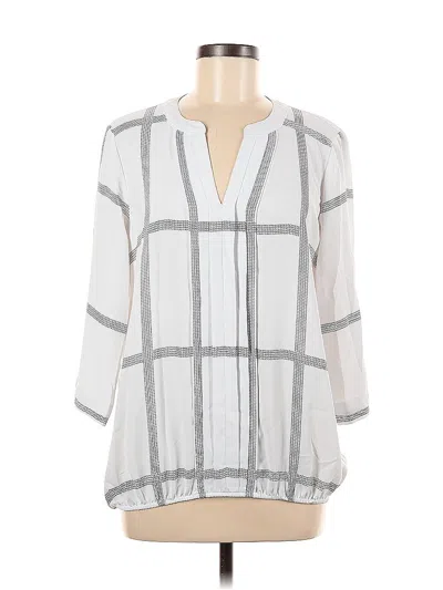 Pre-owned 41hawthorn 3/4 Sleeve Blouse In Silver