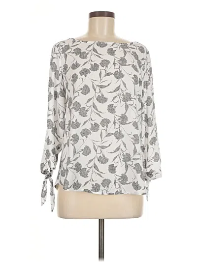 Pre-owned 41hawthorn 3/4 Sleeve Blouse In Silver