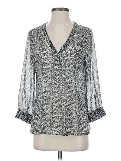 Pre-owned 41hawthorn 3/4 Sleeve Blouse In Silver