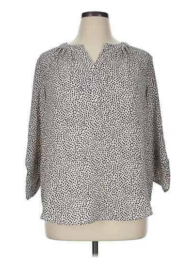 Pre-owned 41hawthorn 3/4 Sleeve Blouse In Silver