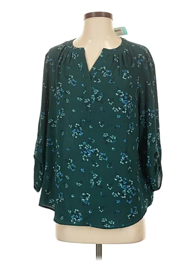 Pre-owned 41hawthorn 3/4 Sleeve Blouse In Teal