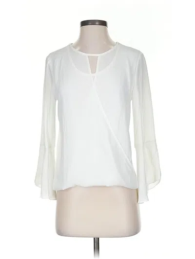 Pre-owned 41hawthorn 3/4 Sleeve Blouse In White