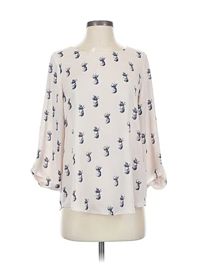 Pre-owned 41hawthorn 3/4 Sleeve Blouse In White