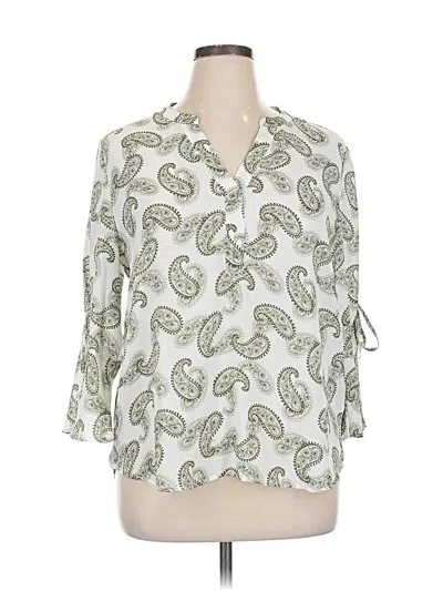 Pre-owned 41hawthorn 3/4 Sleeve Blouse In White