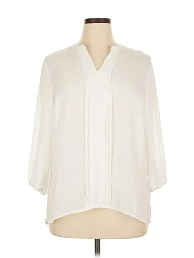 Pre-owned 41hawthorn 3/4 Sleeve Blouse In White