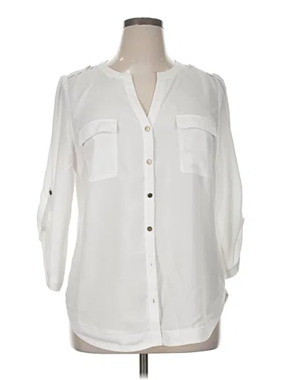 Pre-owned 41hawthorn 3/4 Sleeve Blouse In White