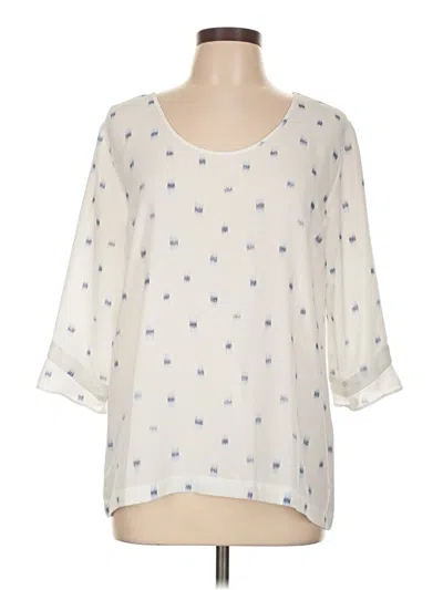 Pre-owned 41hawthorn 3/4 Sleeve Blouse In White