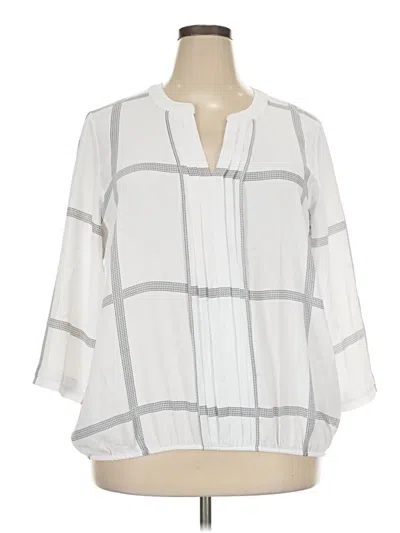 Pre-owned 41hawthorn 3/4 Sleeve Blouse In White
