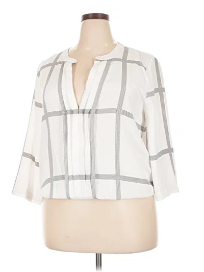 Pre-owned 41hawthorn 3/4 Sleeve Blouse In White