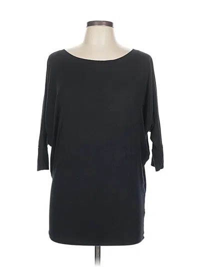 Pre-owned 41hawthorn 3/4 Sleeve Top Black Boatneck Tops