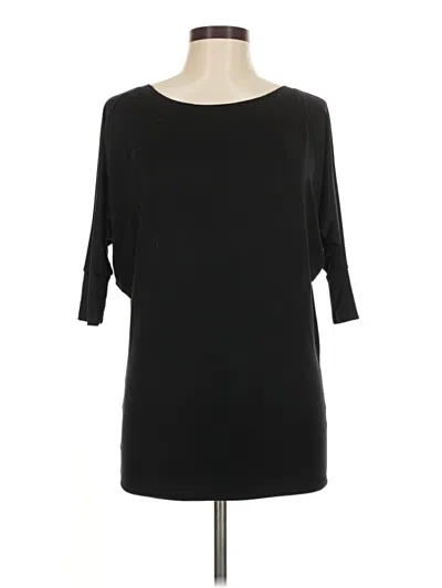 Pre-owned 41hawthorn 3/4 Sleeve Top Black Boatneck Tops