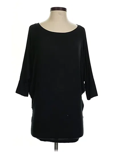 Pre-owned 41hawthorn 3/4 Sleeve Top Black Boatneck Tops