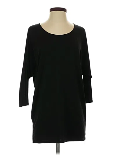 Pre-owned 41hawthorn 3/4 Sleeve Top Black Boatneck Tops