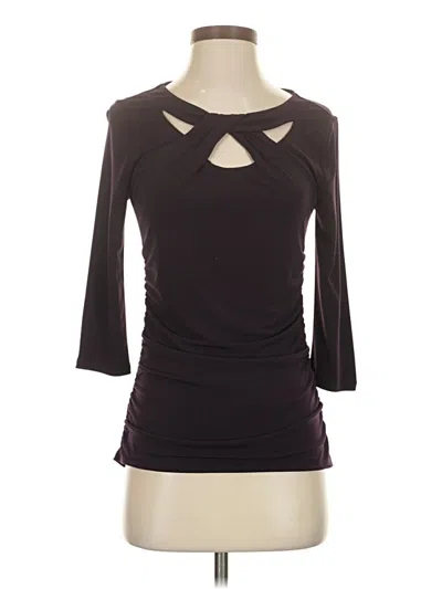 Pre-owned 41hawthorn 3/4 Sleeve Top Black Keyhole Neckline Tops