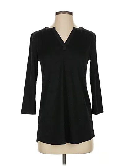 Pre-owned 41hawthorn 3/4 Sleeve Top Black V-neck Tops