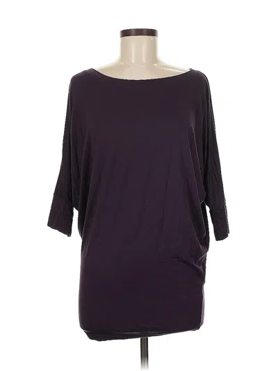 Pre-owned 41hawthorn 3/4 Sleeve Top Purple Boatneck Tops