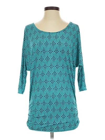 Pre-owned 41hawthorn 3/4 Sleeve T-shirt In Blue