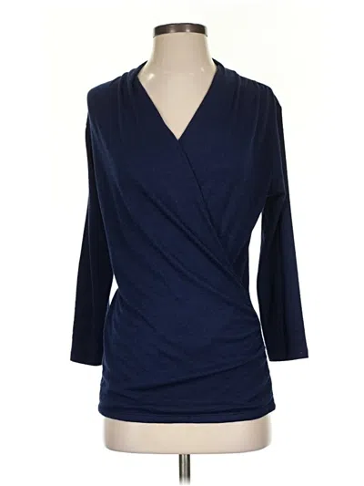 Pre-owned 41hawthorn 3/4 Sleeve T-shirt In Blue