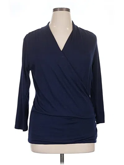 Pre-owned 41hawthorn 3/4 Sleeve T-shirt In Blue
