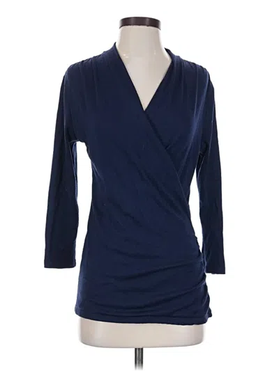 Pre-owned 41hawthorn 3/4 Sleeve T-shirt In Blue