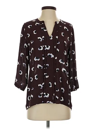 Pre-owned 41hawthorn 3/4 Sleeve T-shirt In Brown