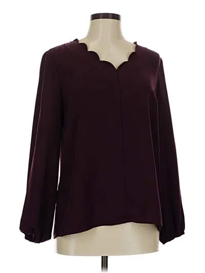 Pre-owned 41hawthorn 3/4 Sleeve T-shirt In Burgundy