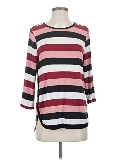 Pre-owned 41hawthorn 3/4 Sleeve T-shirt In Burgundy