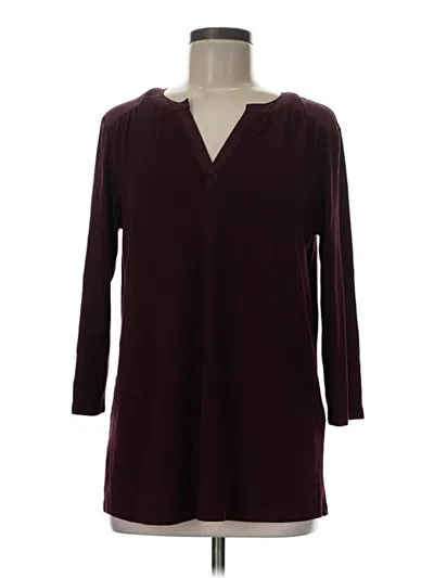 Pre-owned 41hawthorn 3/4 Sleeve T-shirt In Burgundy