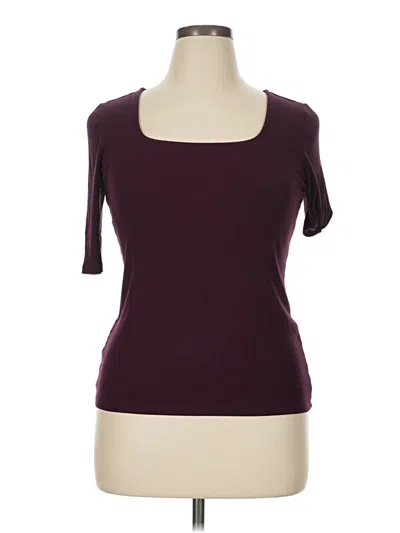 Pre-owned 41hawthorn 3/4 Sleeve T-shirt In Burgundy