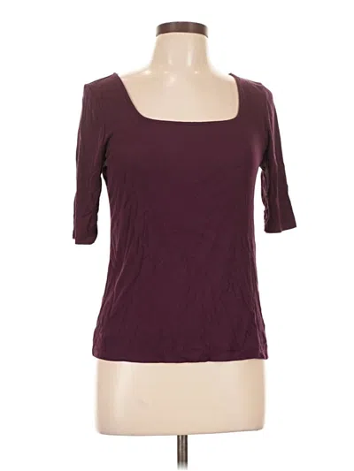 Pre-owned 41hawthorn 3/4 Sleeve T-shirt In Burgundy
