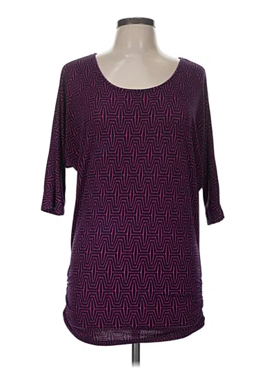 Pre-owned 41hawthorn 3/4 Sleeve T-shirt In Purple
