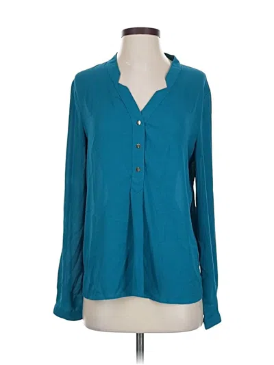 Pre-owned 41hawthorn Long Sleeve Blouse In Blue