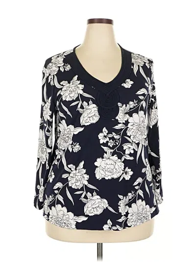 Pre-owned 41hawthorn Long Sleeve Blouse In Blue