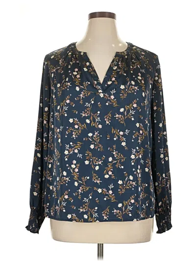 Pre-owned 41hawthorn Long Sleeve Blouse In Blue