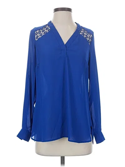 Pre-owned 41hawthorn Long Sleeve Blouse In Blue