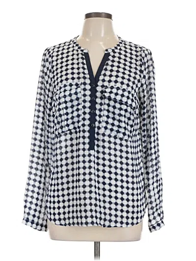 Pre-owned 41hawthorn Long Sleeve Blouse In Blue