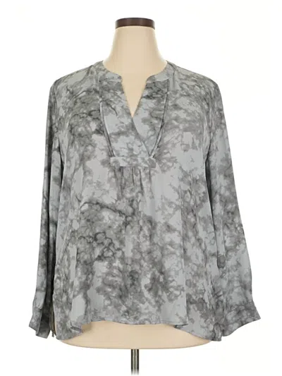 Pre-owned 41hawthorn Long Sleeve Blouse In Gray