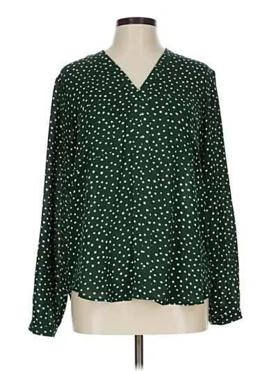 Pre-owned 41hawthorn Long Sleeve Blouse In Green