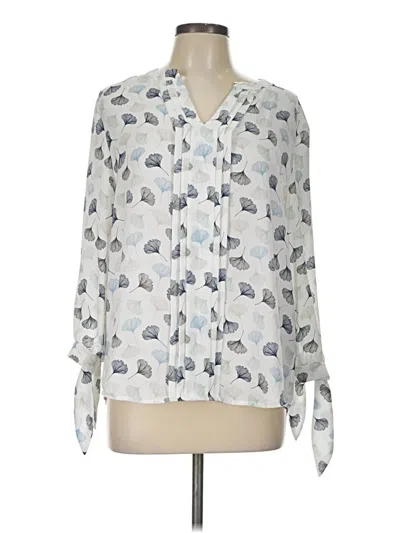 Pre-owned 41hawthorn Long Sleeve Blouse In Silver